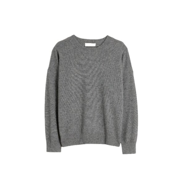 NWT Madewell Responsible Cashmere Sweater Womens Small Gray Crew Neck NM599 NEW